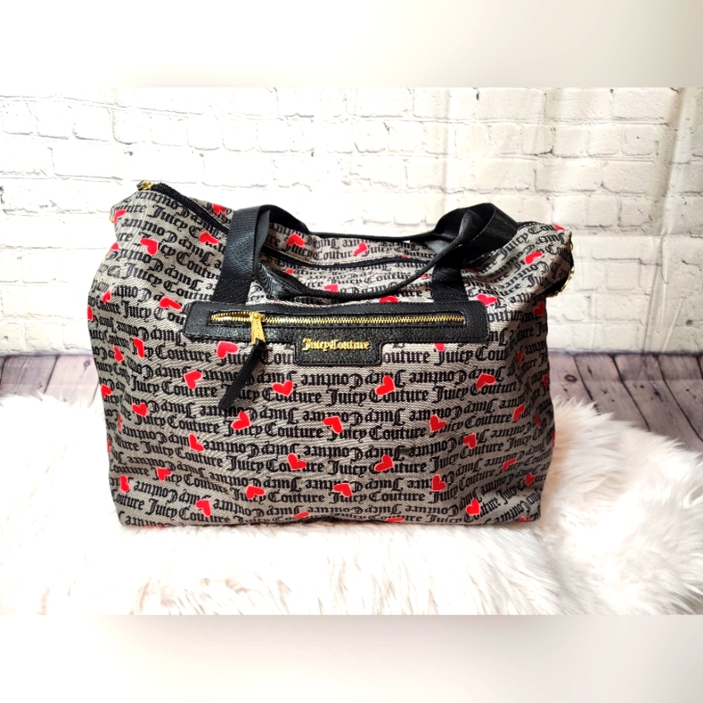 Juicy Couture Tote Bag, One size, Black & Red